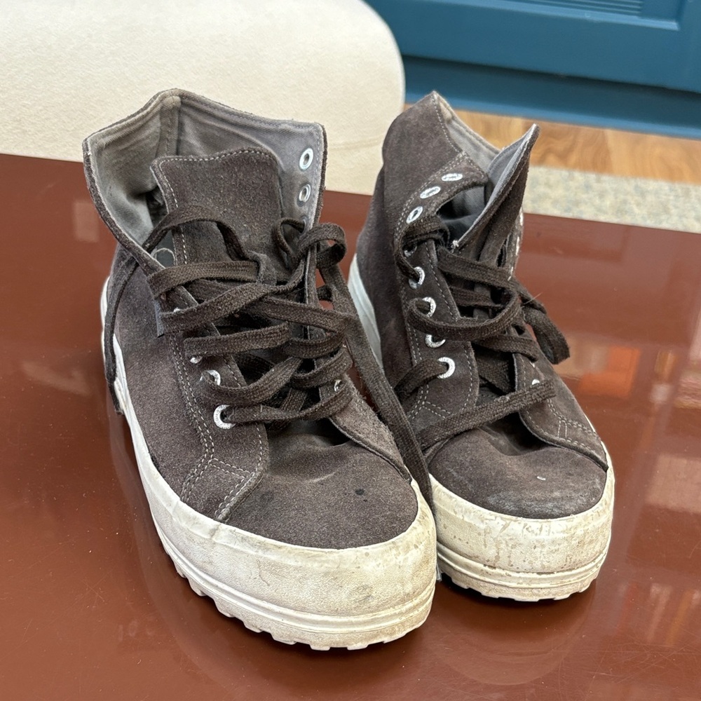 Superga Brown High-Top Sneakers